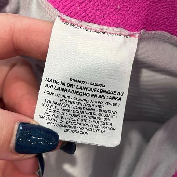 Nike Pro Womens Abstract Print Leggings Elastic Waist Full Length Black Size L - Picture 6 of 9